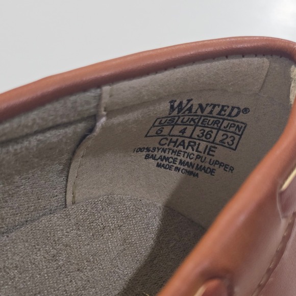 Wanted Charlie Women Brown Leather Tassel Loafer Shoes Size 6 - Picture 3 of 5